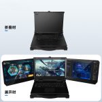 VMLINK秉创15.6镁合金全加固双屏三屏便携智能工控电脑工业一体机独显手提式三防工业笔记本移动工作站